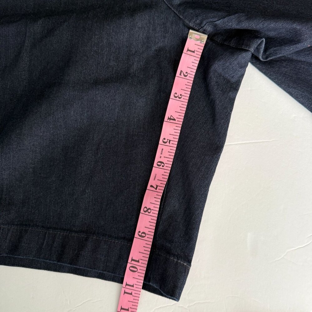 NWT St. Johns Bay Womens Secretly Slender Bermuda Shorts 22W Dark Wash Cotton - Picture 7 of 13